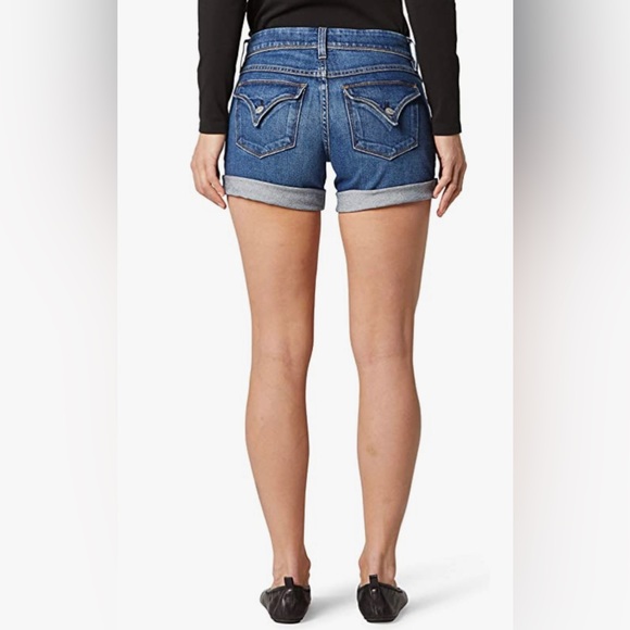 Hudson Croxley Cuffed Mid Rise Denim Shorts Women's Size 27 in Reaction Color - Picture 13 of 15